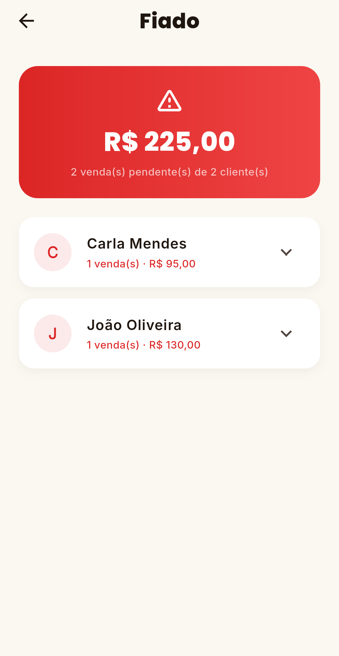 Gestão de Fiados e Crediário